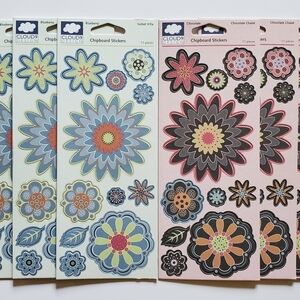 Floral Chipboard Sticker Pack - Blue & Pink Cloud9 Design Scrapbook Albums Decor